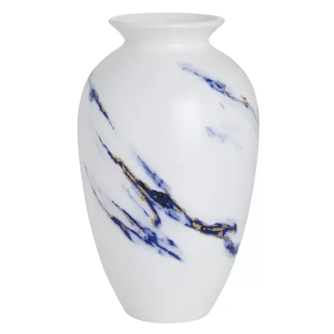 Marble Azure Urn Vase 9.5 in