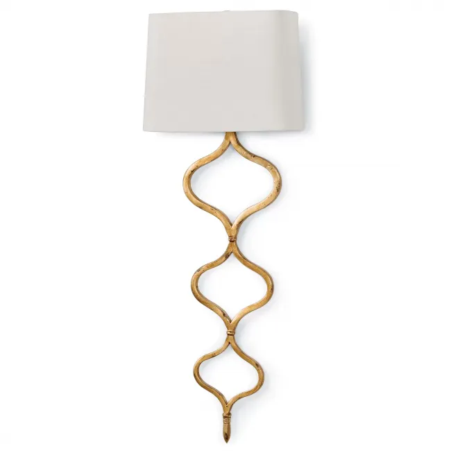 Sinuous Sconce, Gold Leaf