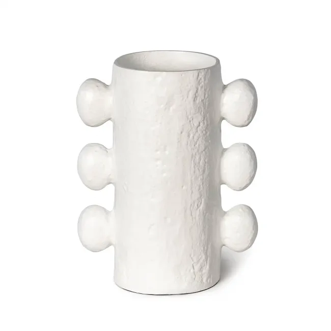 Sanya Metal Vase Small, White