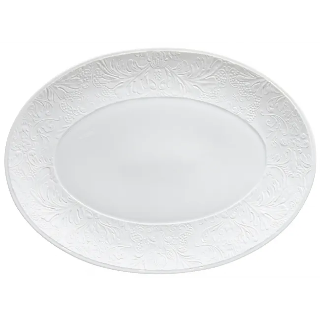 Italian Renaissance White Oval Platter White