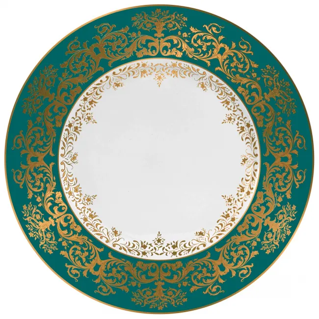 Chelsea Gold Turquoise Dessert Plate Rd 8.7"