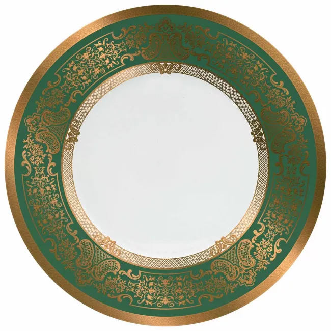 Marignan Gold/Green Dessert Plate Rd 8.7"