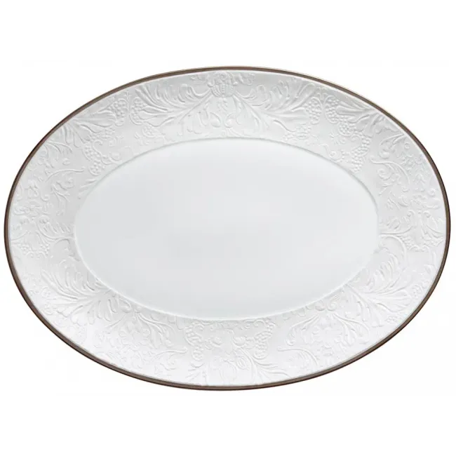 Italian Renaissance Filet Platinum Oval Platter Platinum Filet