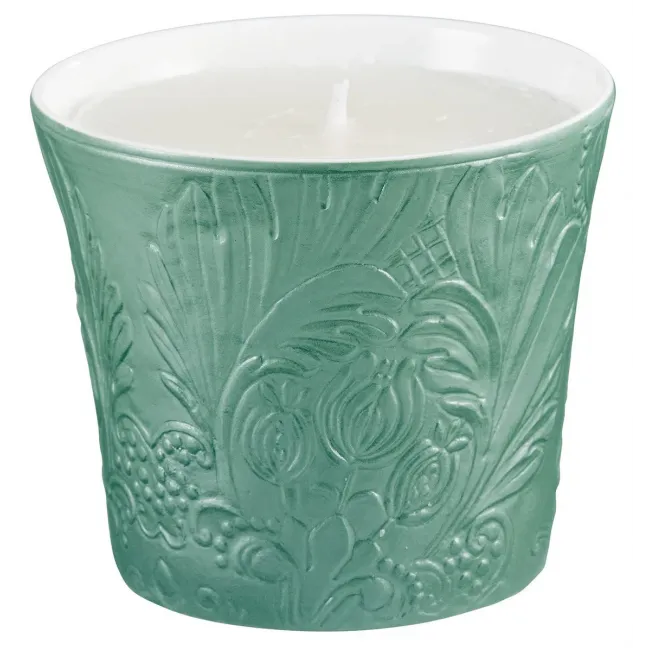 Italian Renaissance Irise Turquoise Candle Pot 3.34645 Turquoise