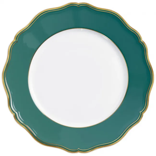 Mazurka Gold Turquoise Dinner Plate 10.6 in