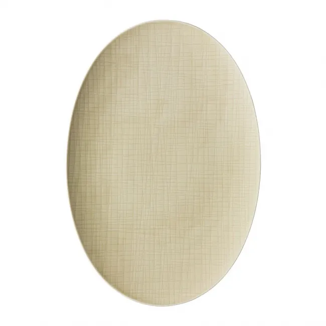 Mesh Cream Platter Flat Oval 15 in (Special Order)