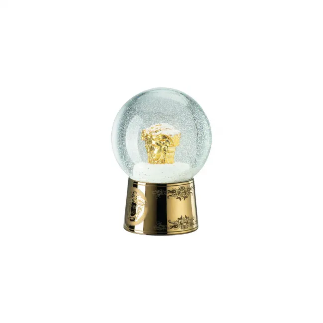 Versace by Rosenthal Golden Medusa Snow Globe large