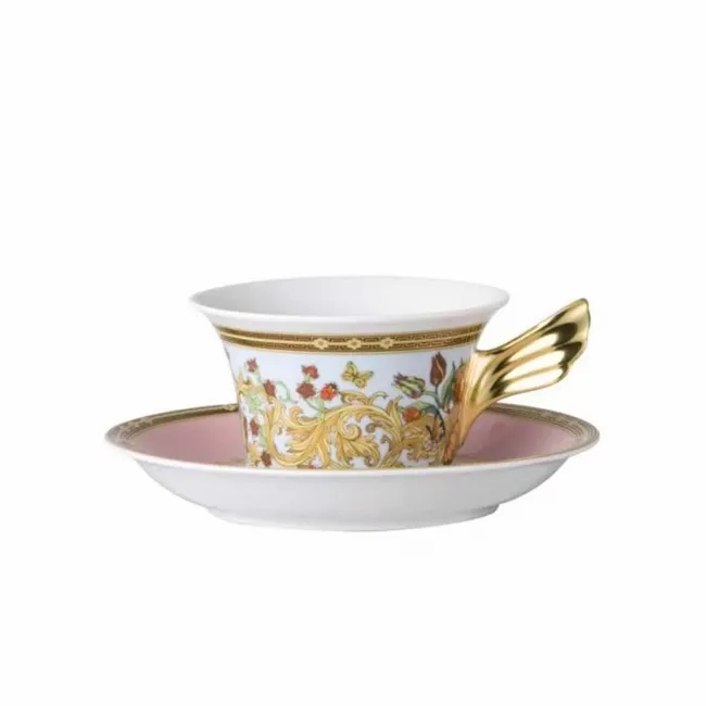 Butterfly Garden Tea Cup & Saucer 6 1/4 in, 7 oz
