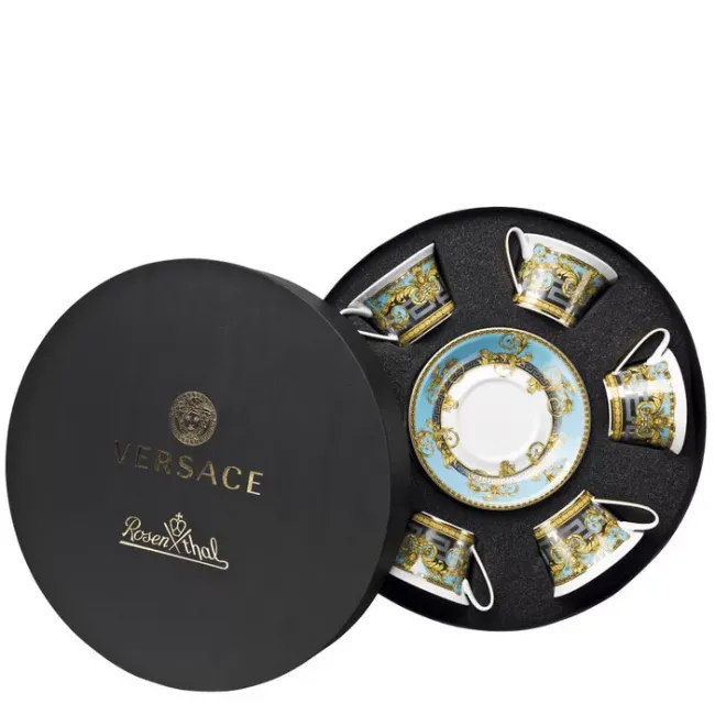 Prestige Gala Bleu Tea Cup & Saucer Set/Six Round Hat Box 7 oz (Special Order)