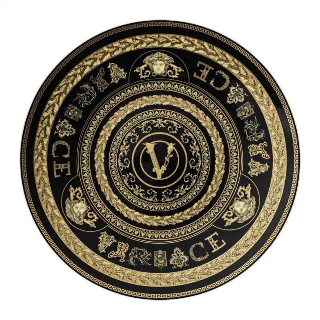 Virtus Gala Black Service Plate 13 in