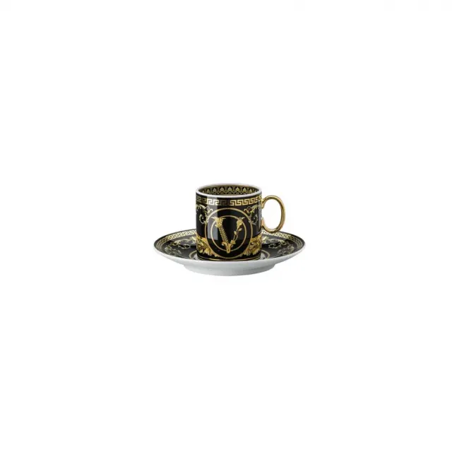 Virtus Gala Black After Dinner Cup & Saucer 4 1/4 in