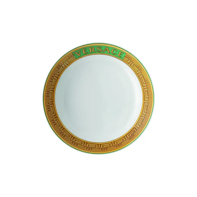 Medusa Amplified Green Coin Rim Soup 8 1/2 in
