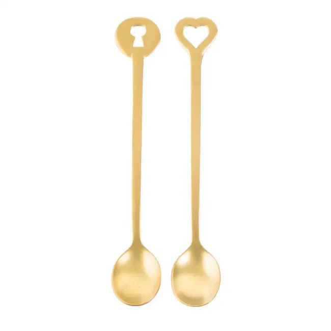 Party Fashion Set 2 Party Spoons Antico Pvd Gold