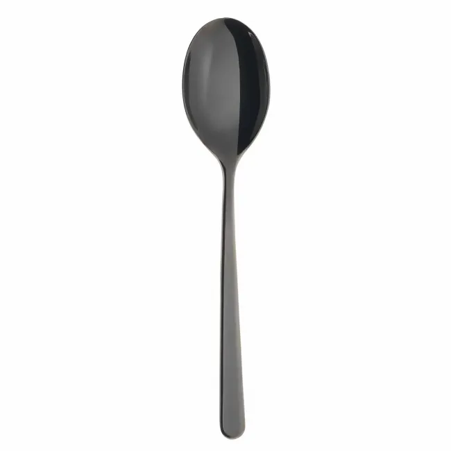 Linear Pvd Black Serving Spoon 9 1/4 in 18/10 Stainless Steel Pvd Mirror