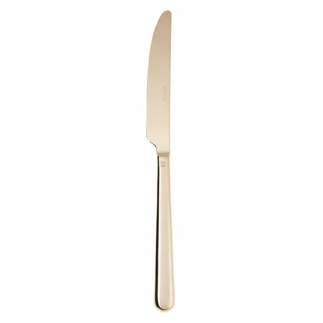 Linear Pvd Champagne Table Knife Solid Handle 9 1/4 in 18/10 Stainless Steel Pvd Mirror