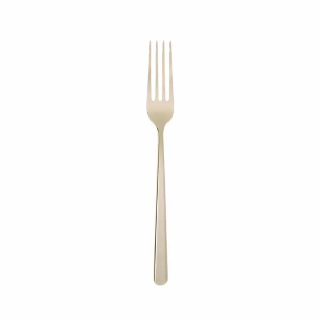 Linear Pvd Champagne Dessert Fork 6 7/8 in 18/10 Stainless Steel Pvd Mirror