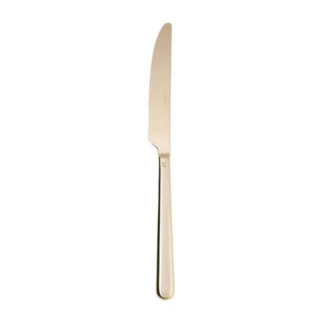 Linear Pvd Champagne Dessert Knife Solid Handle 8 1/8 in 18/10 Stainless Steel Pvd Mirror