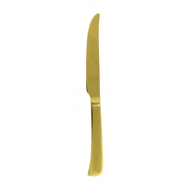 Imagine Pvd Gold Table Knife Solid Handle 10 1/8 In 18/10 Stainless Steel Pvd Mirror