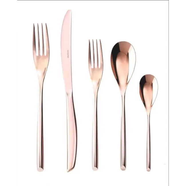 Bamboo Satin Copper Cake Server 10 1/8 In 18/10 Stainless Steel Pvd