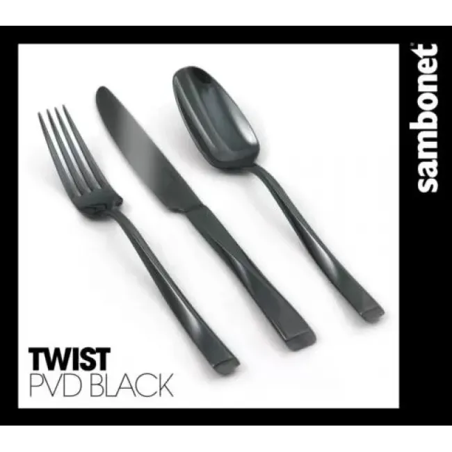 Twist Pvd Black Cake Server 10 3/4 In 18/10 Stainless Steel Pvd Mirror