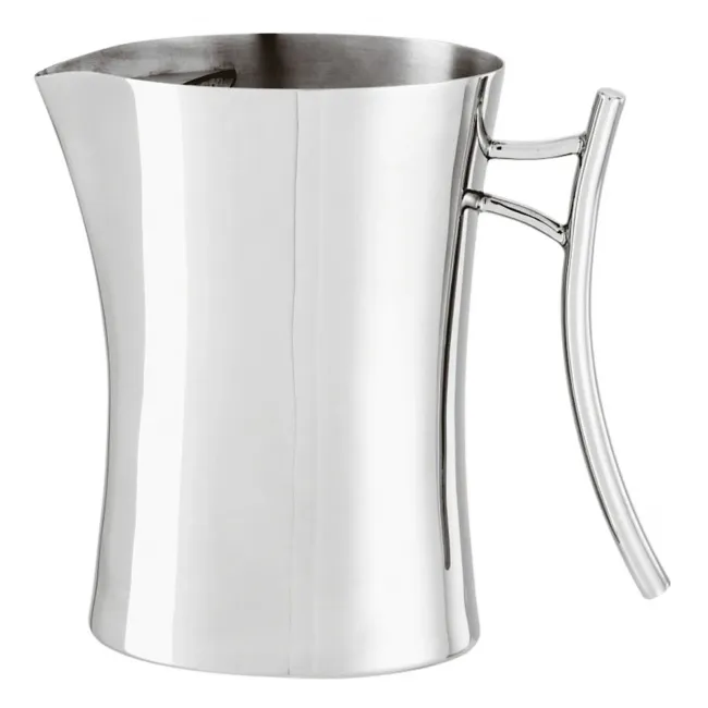 Bamboo Water Pitcher With Ice Guard 4 3/8X8 1/2 Silverplated