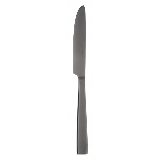 Flat Pvd Black Table Knife Solid Handle 9 5/16 in 18/10 Stainless Steel Pvd Mirror (Special Order)