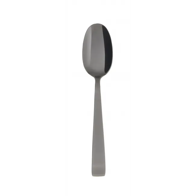 Flat Pvd Black Dessert Spoon 7 1/8 in 18/10 Stainless Steel Pvd Mirror (Special Order)