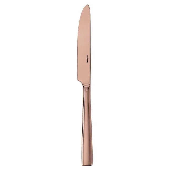 Flat Pvd Copper Table Knife Solid Handle 9 5/16 in 18/10 Stainless Steel Pvd Mirror (Special Order)
