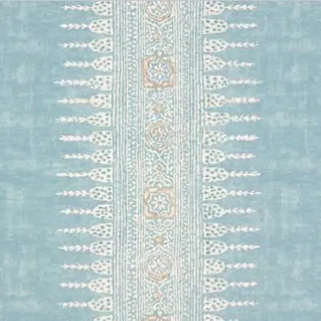 Javanese Stripe Spa Blue 22 x 22 in Pillow
