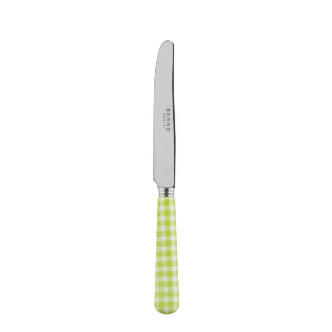 Gingham Lime Breakfast Knife 6.75"