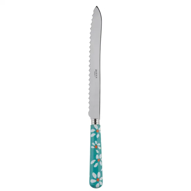 Daisy Turquoise Bread Knife 11"