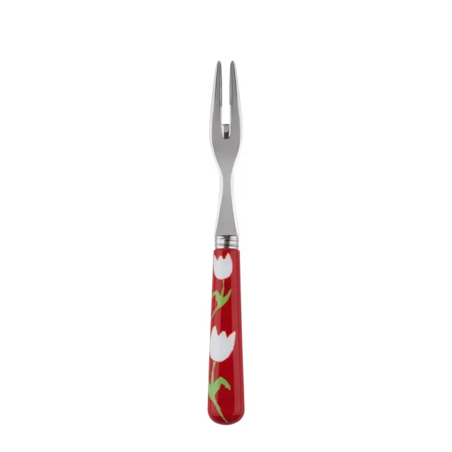 Tulip Red Cocktail Fork 5.75"