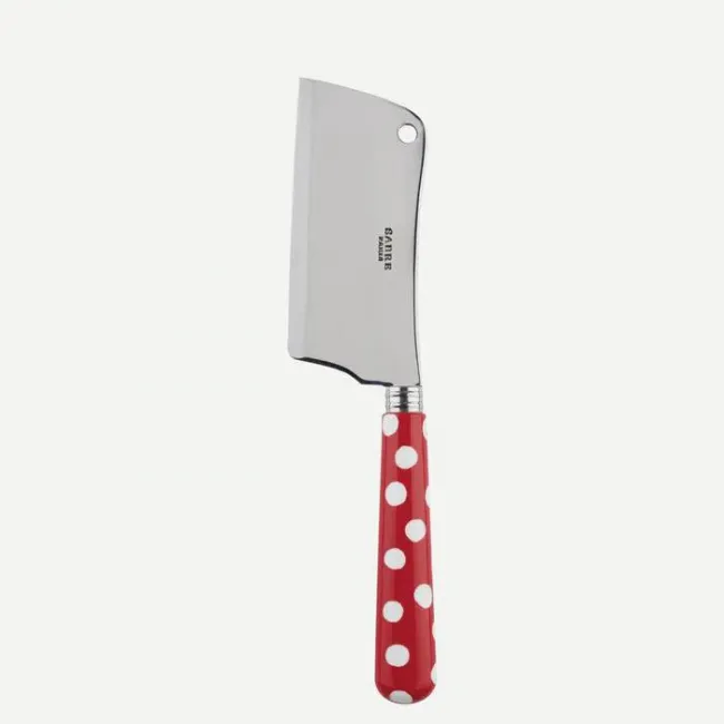 White Dots Red Cheese Cleaver 8"