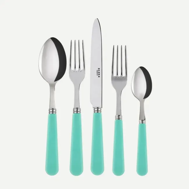 Duo Turquoise 4-Pc Setting (Dinner Knife, Dinner Fork, Soup Spoon, Teaspoon)