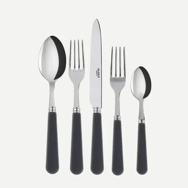 Duo Dark Grey 5 Pieces Cutlery Set