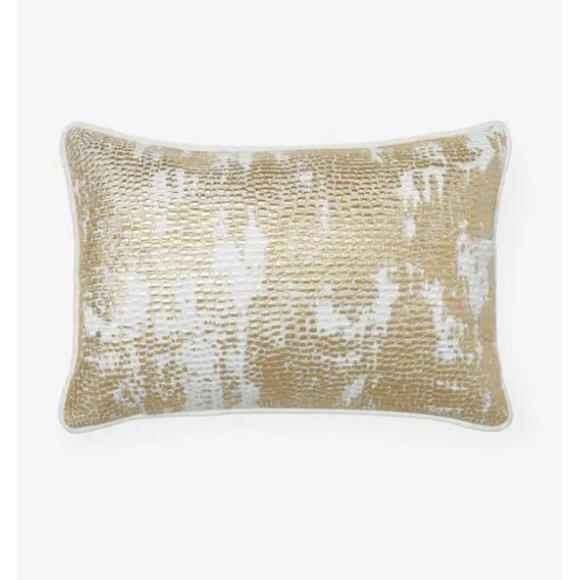 Bisce Decorative Pillow 12 x 18 Gold
