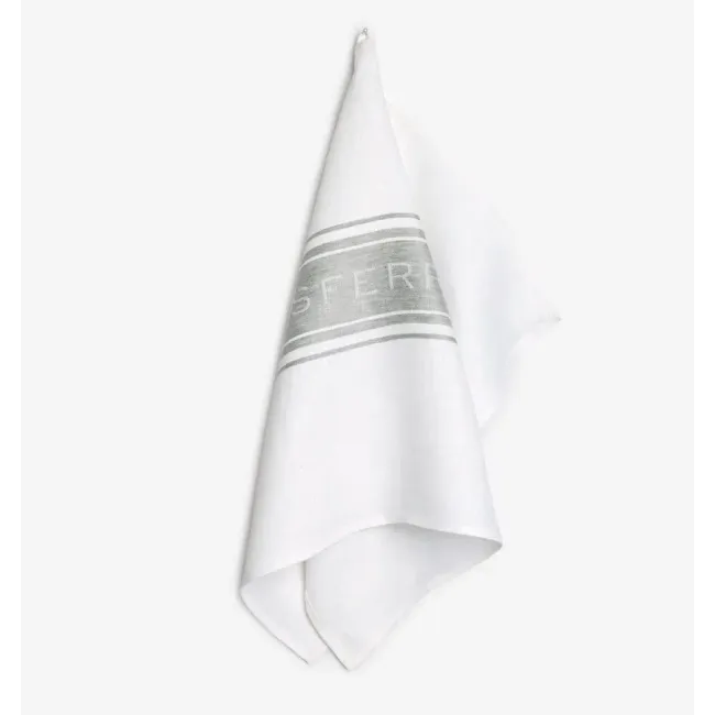 Parma Kitchen Towel Set of 2 18 x 28 White/Grey