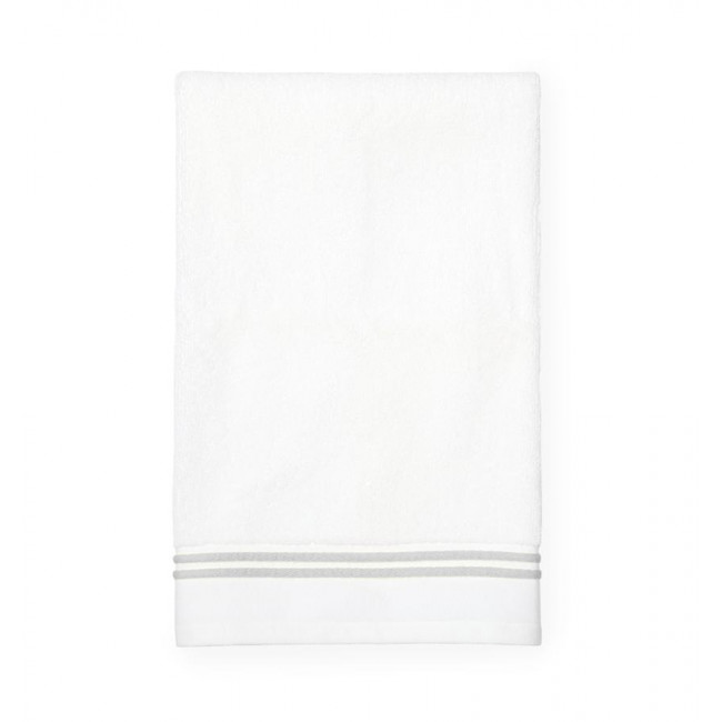 Aura Bath Towel 30 x 60 White/Grey
