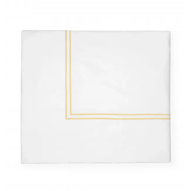 Grande Hotel Twin Flat Sheet 74 x 114 White/Banana