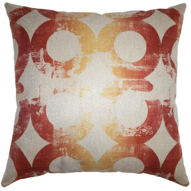 Orange And Red Rings 26 x 26 in Pillow