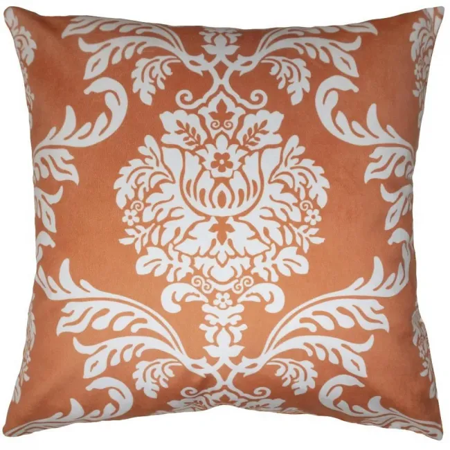 Picnic Orange Orange Floral Pillow