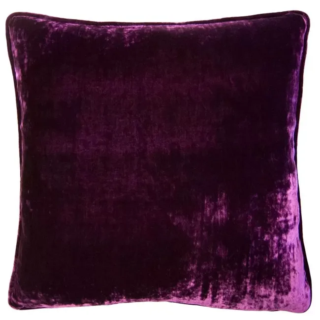 Aubergine Velvet Trim 12 x 24 in Pillow