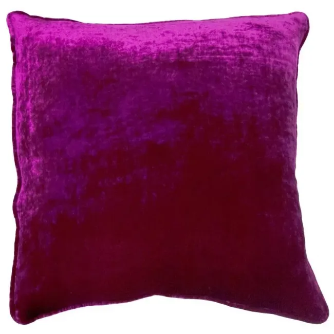 Fuchsia Velvet Trim 12 x 24 in Pillow