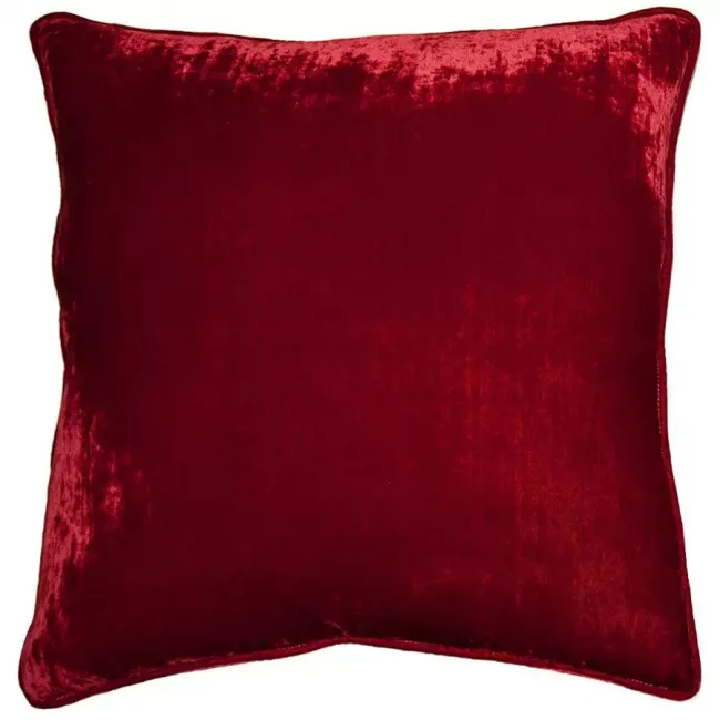 Red Velvet Trim 22 x 22 in Pillow