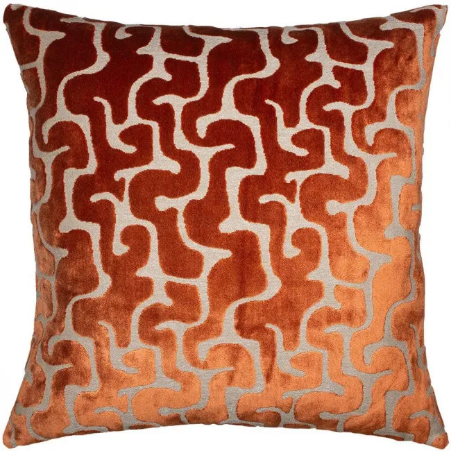 River Orange Pillow