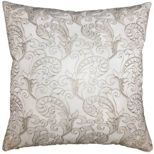 Taupe Paisley 26 x 26 in Pillow