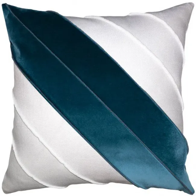 Westend Bone Cyan Velvet Pillow