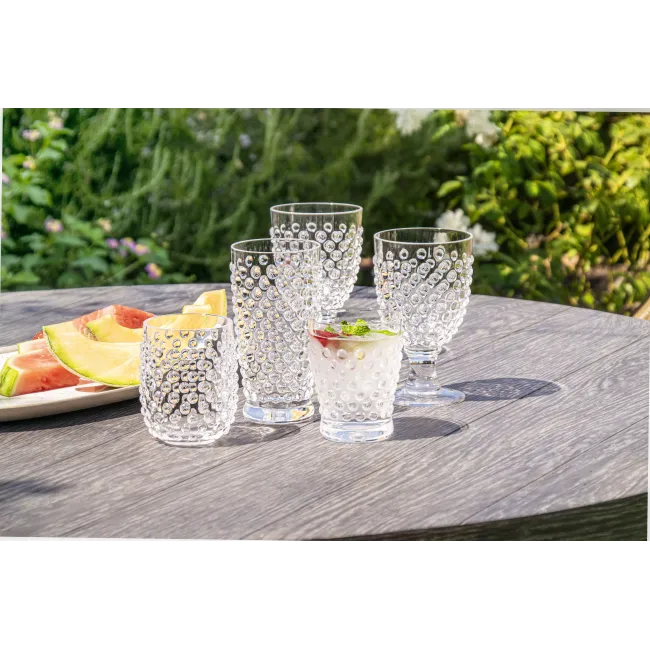 Hobnail Drinking Glasses, Set of 4, Assorted