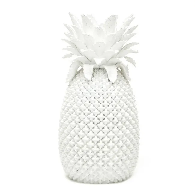 White Pineapple Decorative Vase Resin