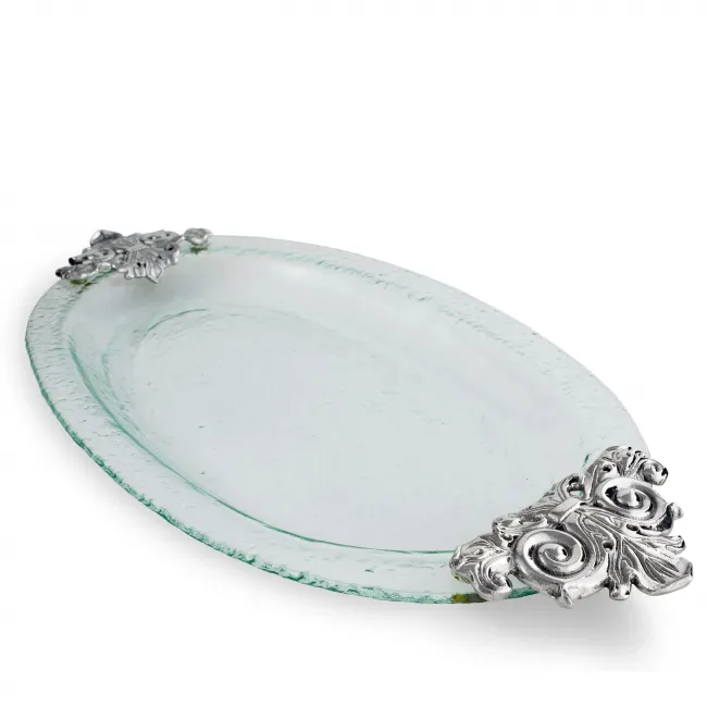 Fleur De Lis Glass Platter